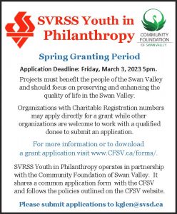 Read more about the article SVRSS Youth In Philanthropy  – Spring Granting Period