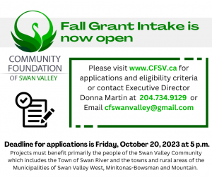Read more about the article Grant Application Deadline Friday, October 20th, 5:00p.m